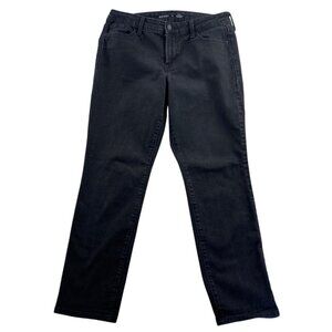 Old Navy Womens Mid Rise Power Slim Straight Black Jeans Size 10